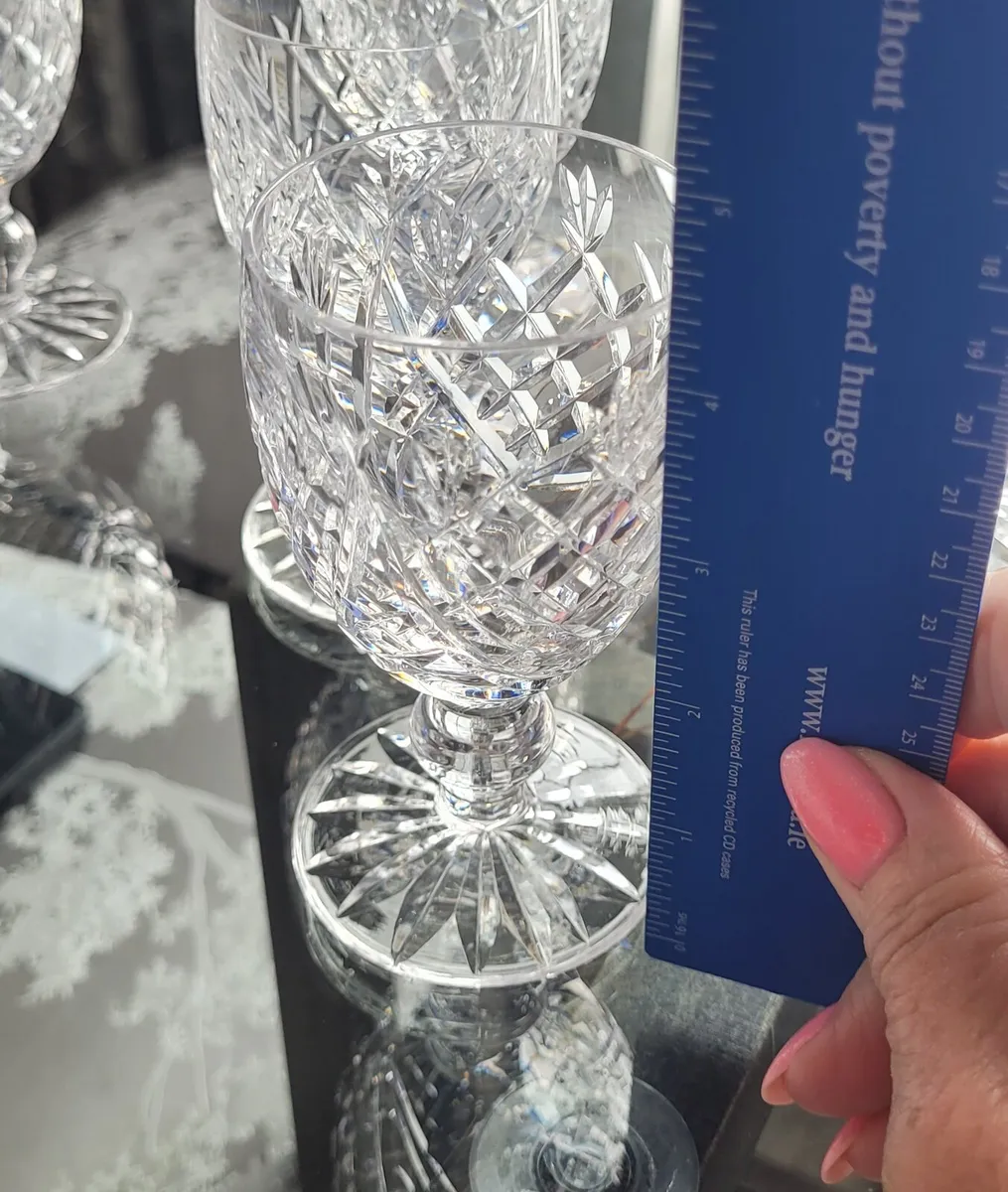 Waterford crystal sherry glasses x 6 - Image 4