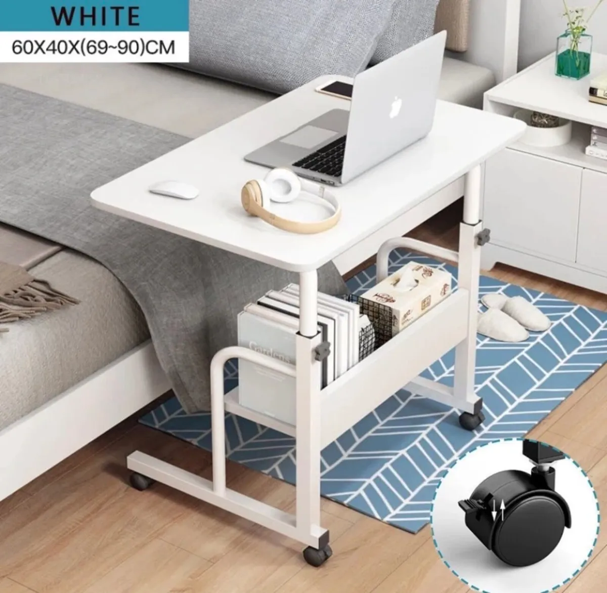 NEW Height Adjustable Study Desk Over Bed Table - Image 1