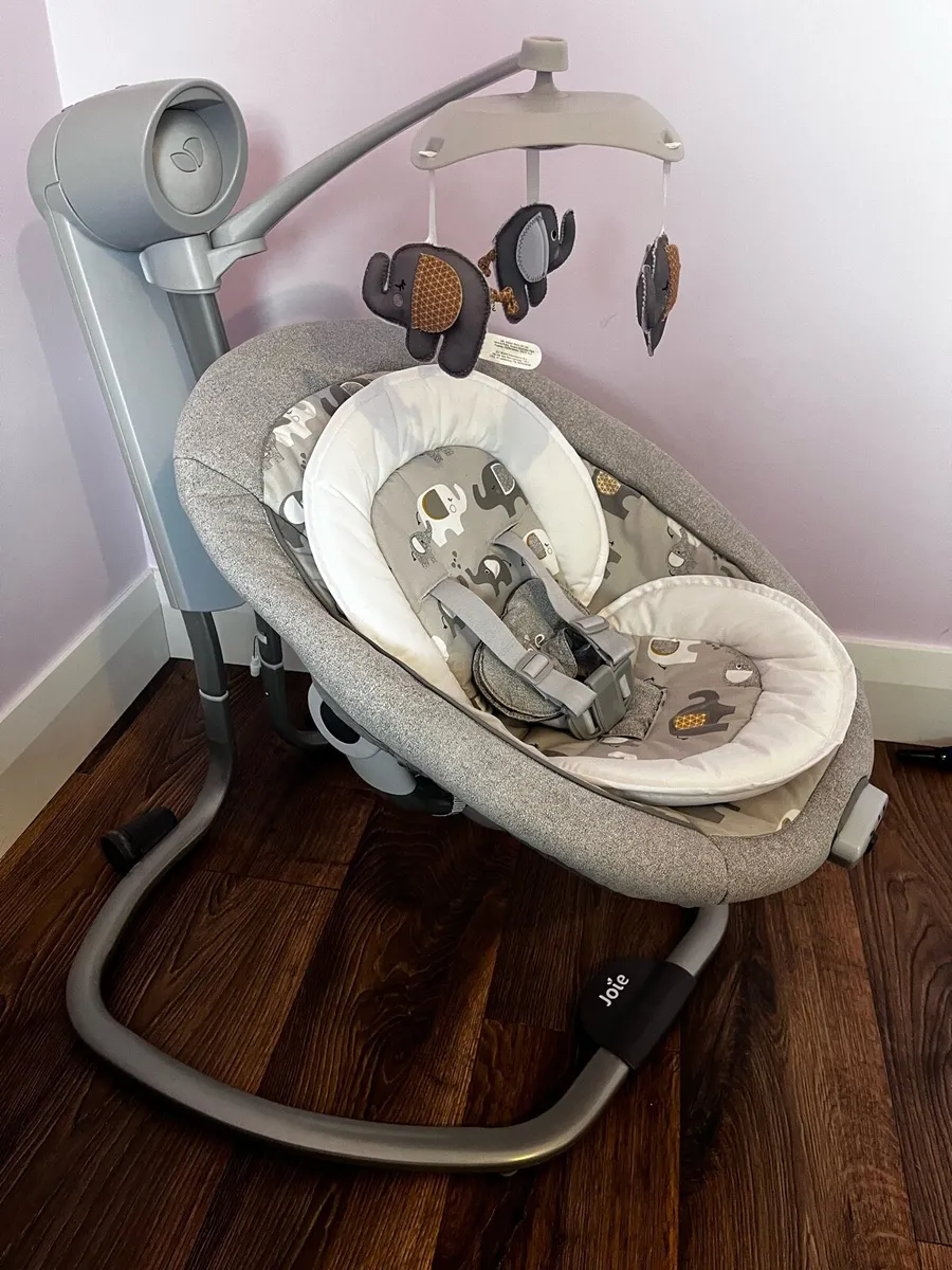 Joie Serina Swivel Baby Swing – Elephant Duo - Image 2