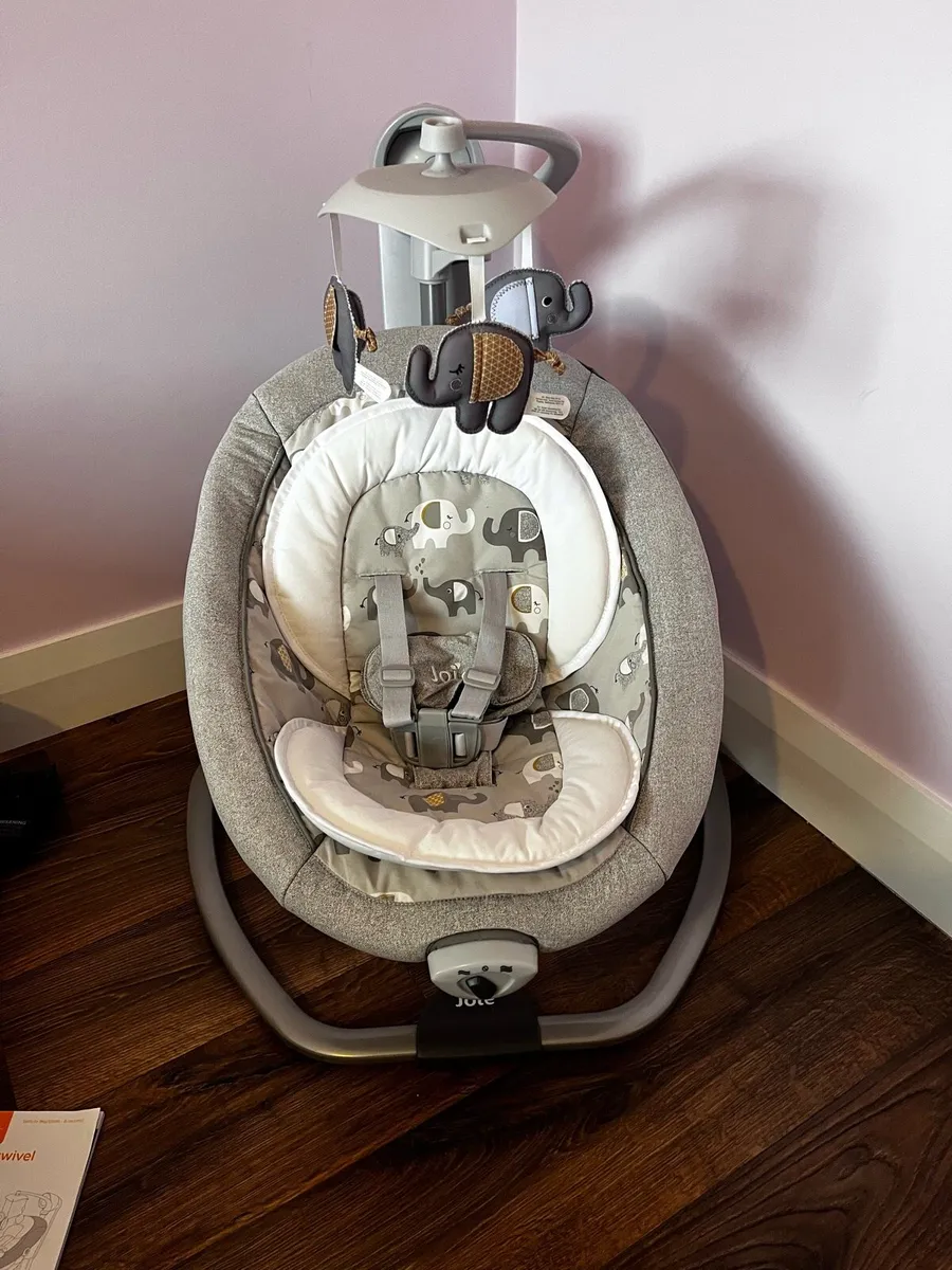 Joie Serina Swivel Baby Swing – Elephant Duo - Image 3