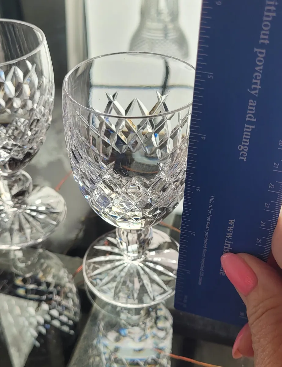Waterford crystal Boyne sherry glasses x 3 - Image 3