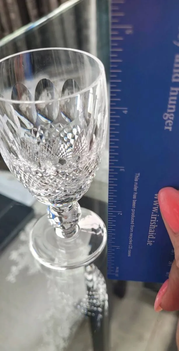 Waterford crystal Colleen small sherry glasses x 3 - Image 3