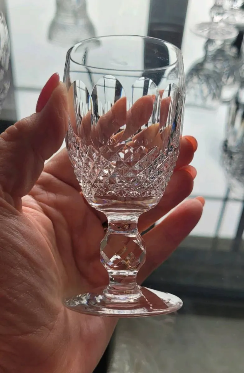 Waterford crystal Colleen small sherry glasses x 3 - Image 2