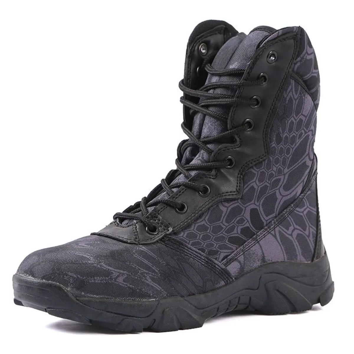 Camouflage Tactical Boots,Zipper Lace up - Image 2