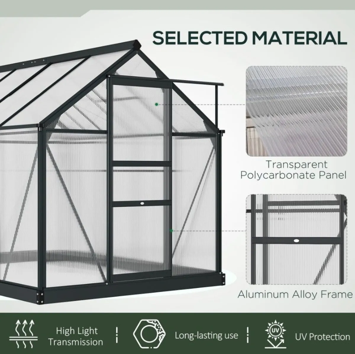 6 x 8 ft Greenhouse - Image 3