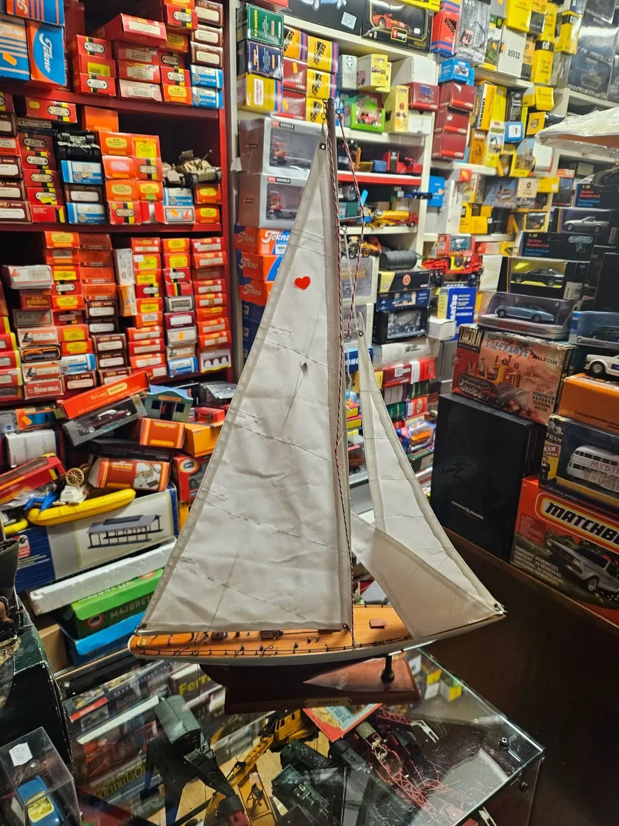 Model Yacht on Stand - Image 1
