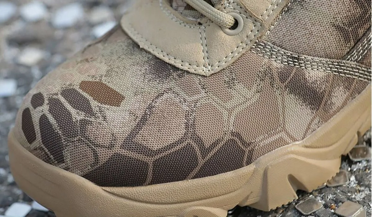 Camouflage Tactical Boots,Zipper Lace up - Image 2
