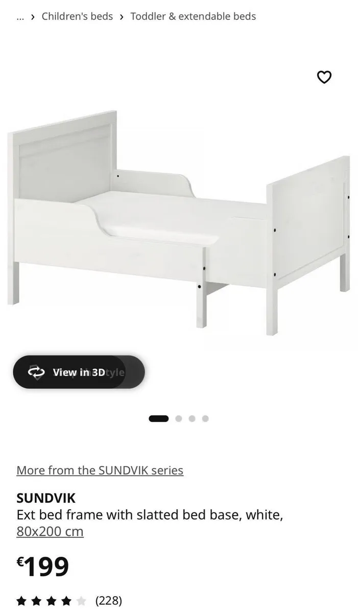 IKEA SUNDVIK Ext bed frame including mattress - Image 2