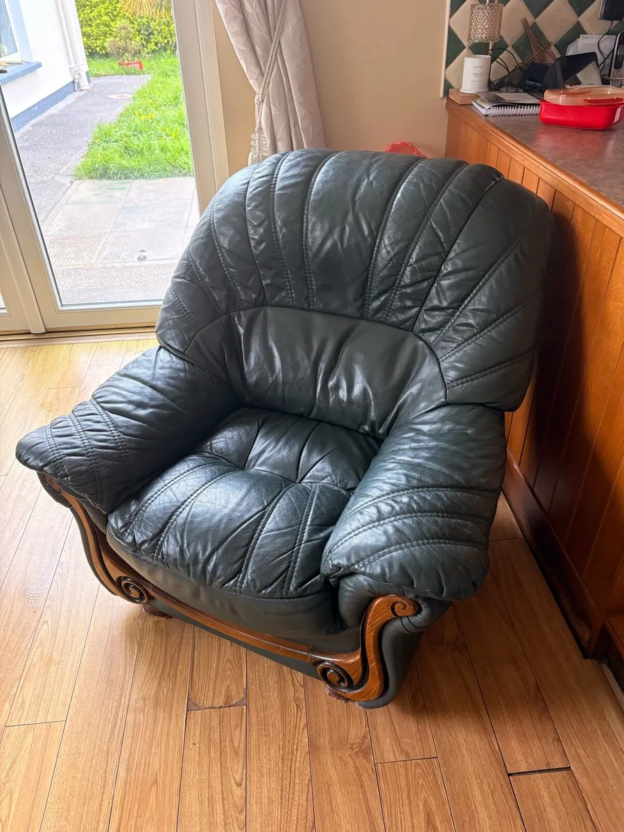 2 Leather Arm Chairs - Image 3