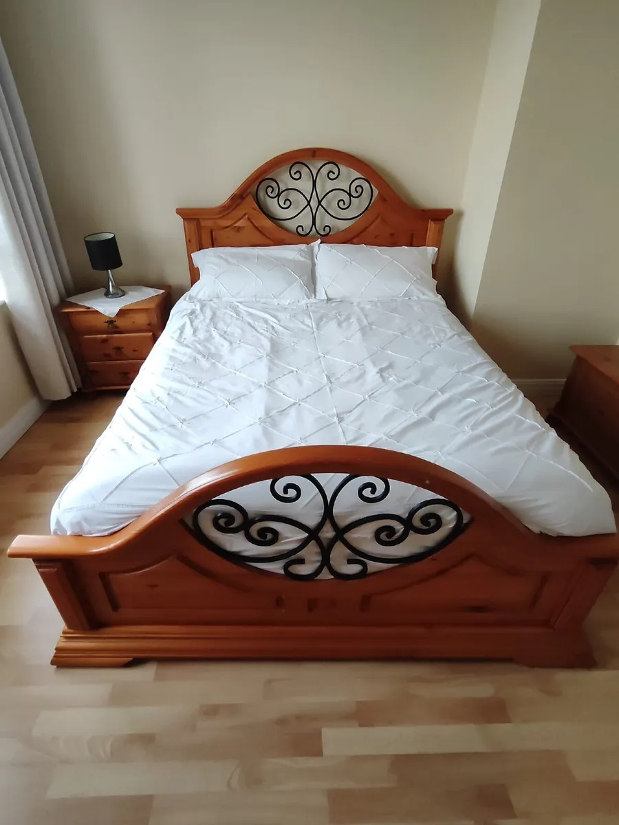 2 Double Beds with Lockers–Solid Wood - Image 1