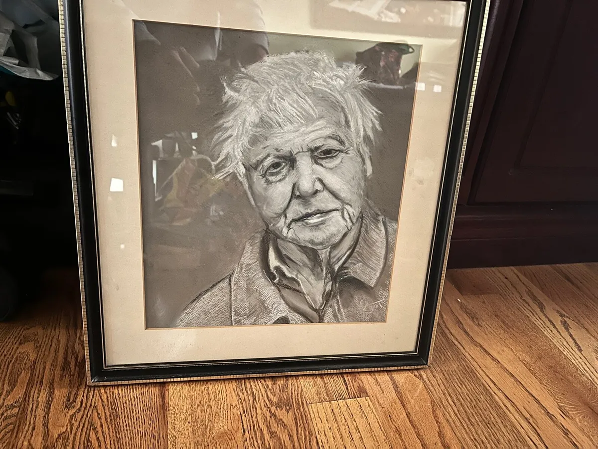 Artist portrait of David Attenborough - Image 1