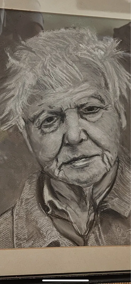 Artist portrait of David Attenborough - Image 2