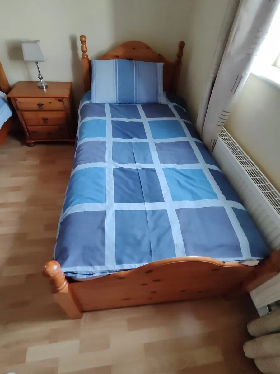 2 Single Beds – Solid Wood Frames - Image 3