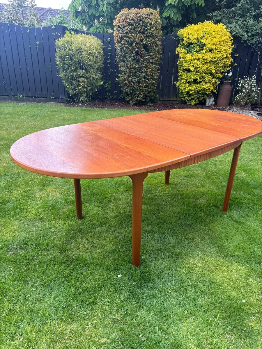 Mid century Mcintosh teak extending dining table - Image 1