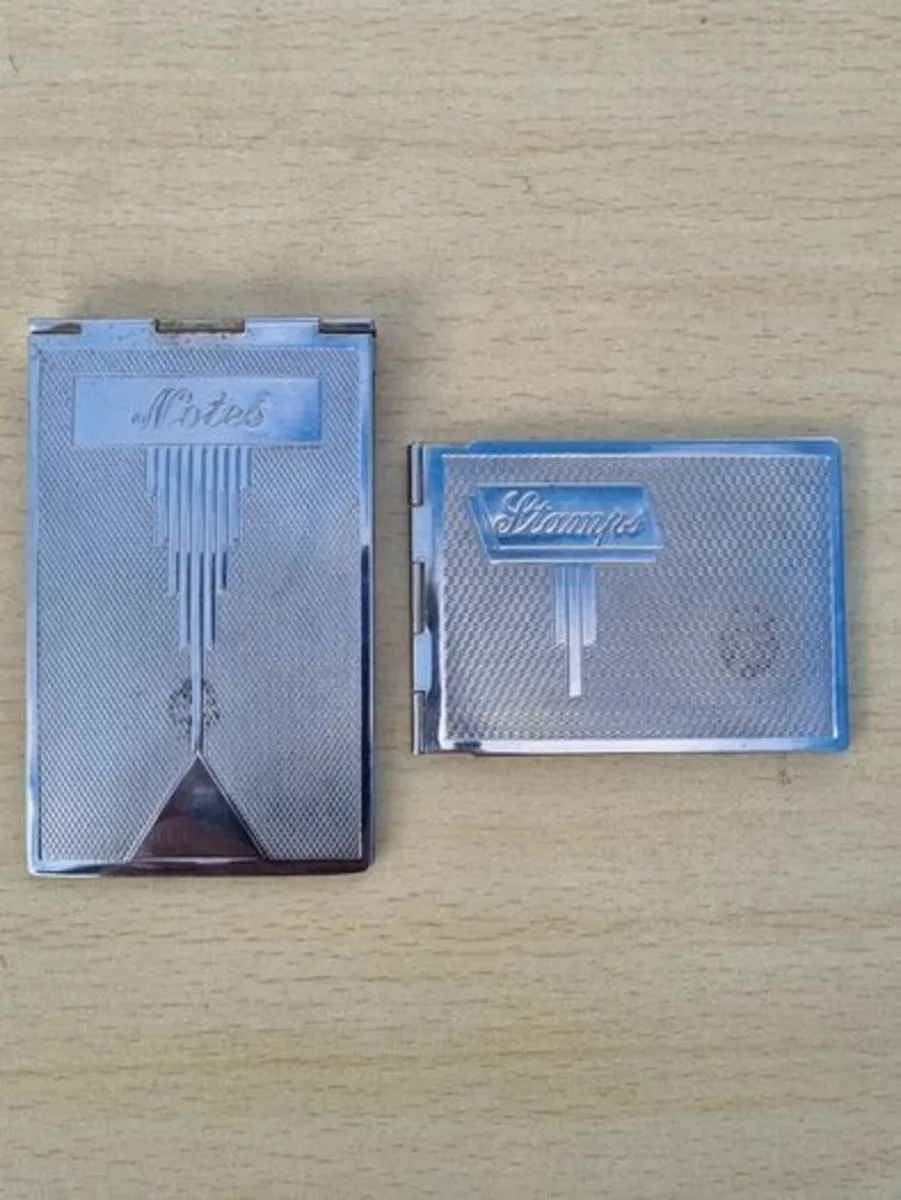 Art Deco two silver-plated cases - Image 1