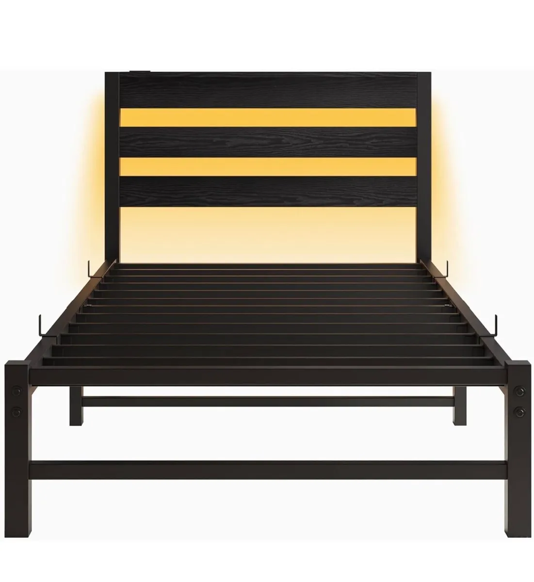 3ft Single Bed Frame with Charging Station and LED - Image 3