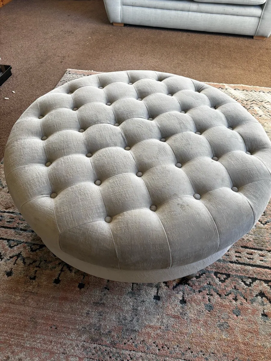 Large Round Ottoman - Image 1