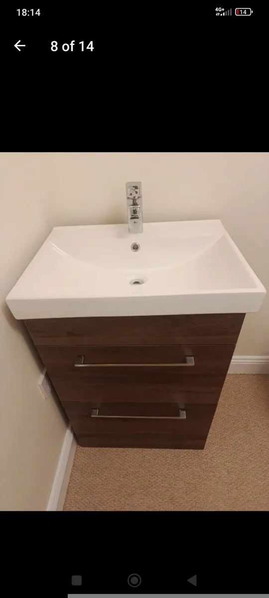 Brand New Sink, taps and vanity unit - Image 1