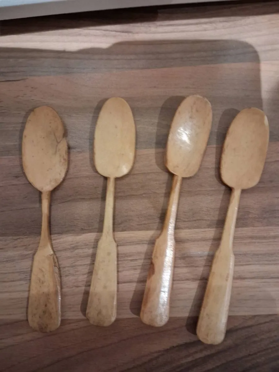 4 Bone Spoons