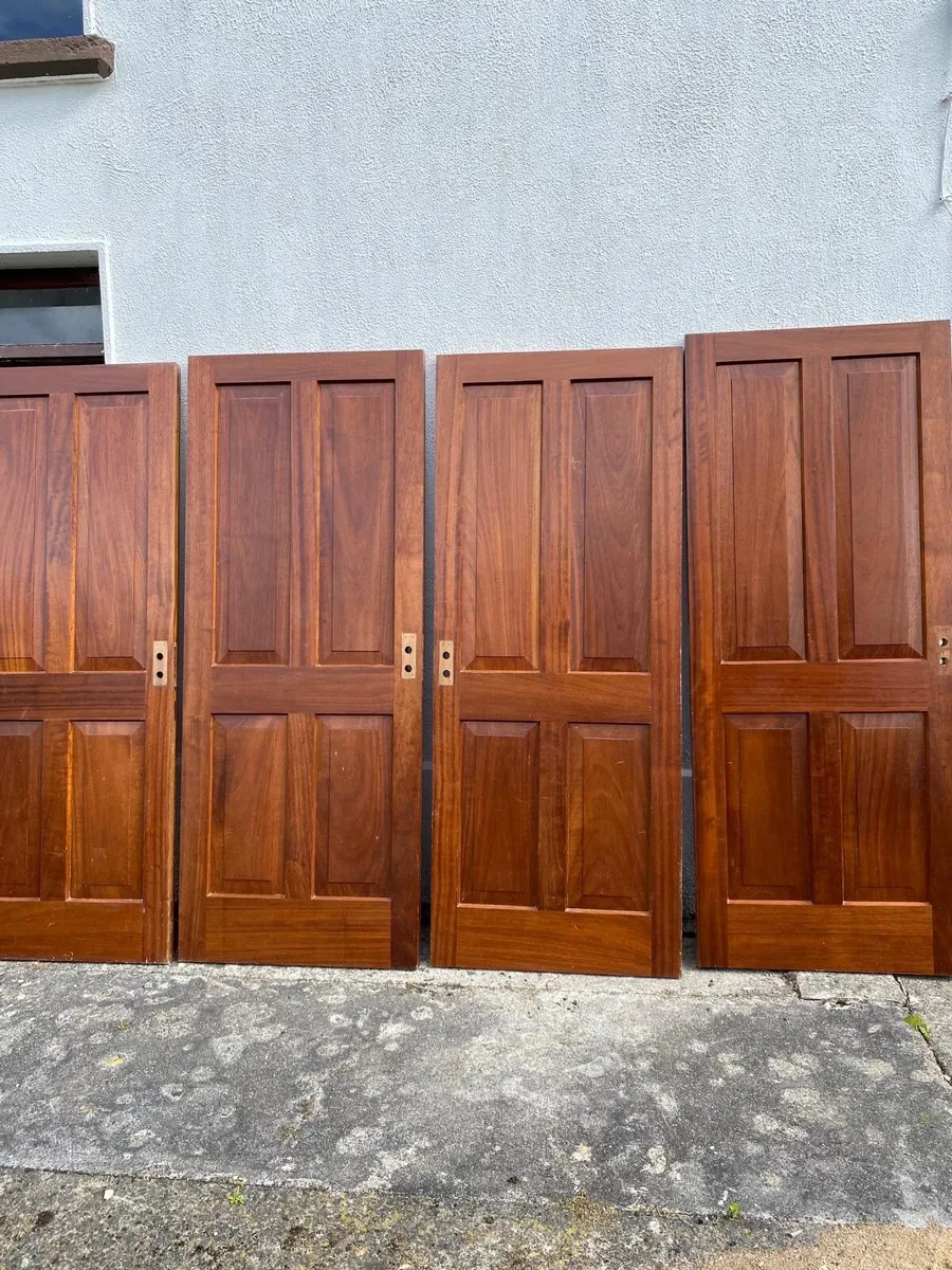 6 solid internal teak doors for sale - Image 1