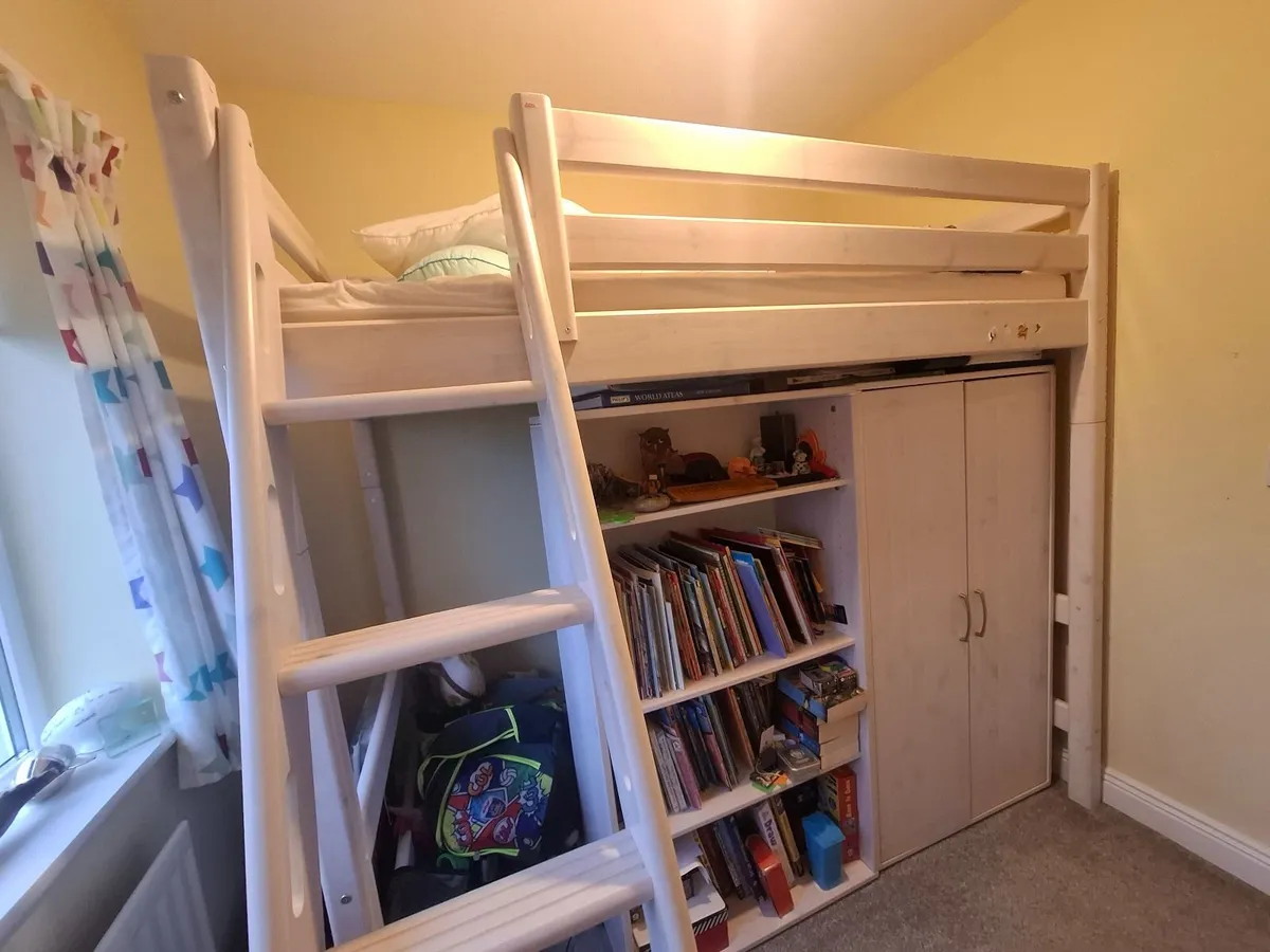 Kids Bed, Wardrobe & Bookcase - Image 1