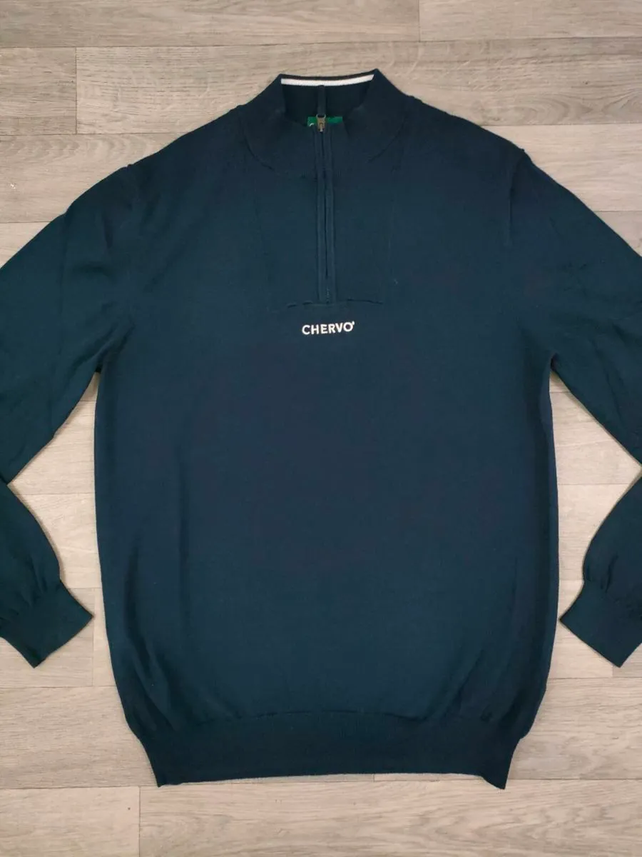 Chervo Half Zip Golf Jumper Mens Medium - Image 2
