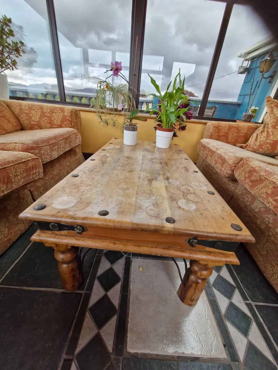 Solid wooden coffee table