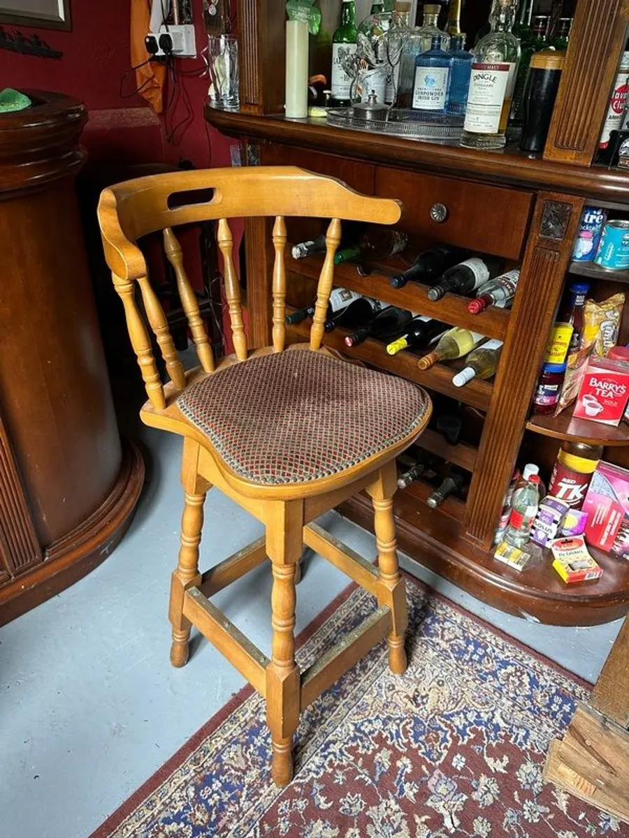Vintage Irish pub stool - Image 4