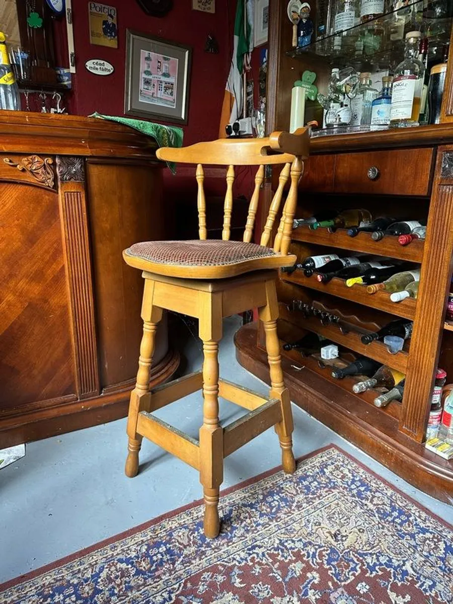 Vintage Irish pub stool - Image 1