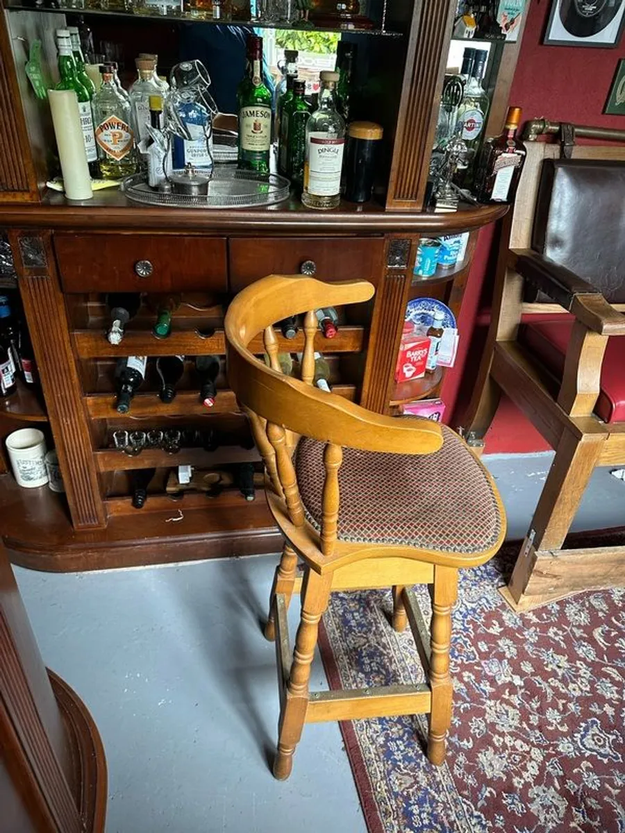 Vintage Irish pub stool - Image 2