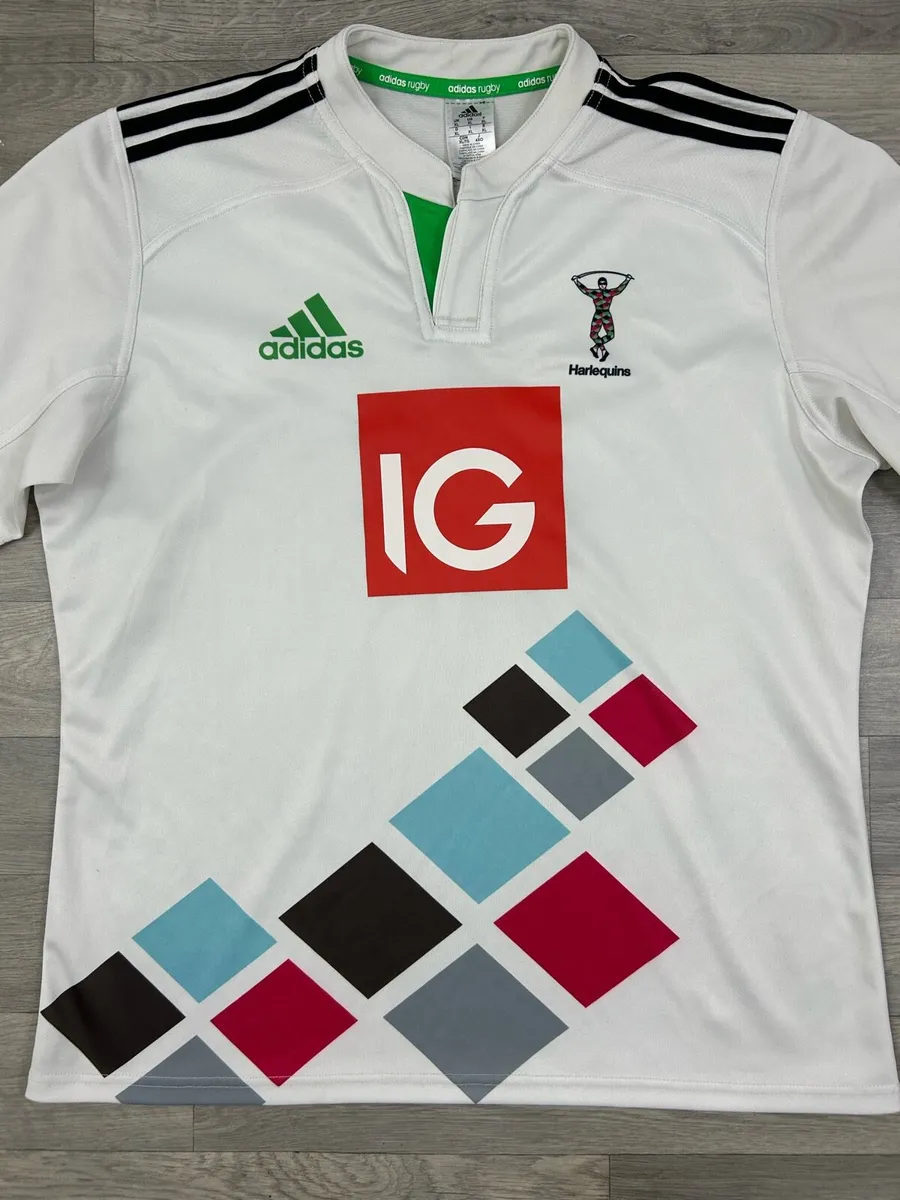 Adidas Harlequins Rugby Jersey Shirt Mens XL - Image 2
