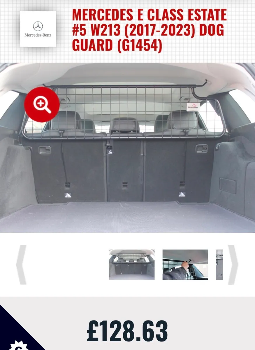 Mercedes E-Class Dog Guard and Boot Divider - Image 1