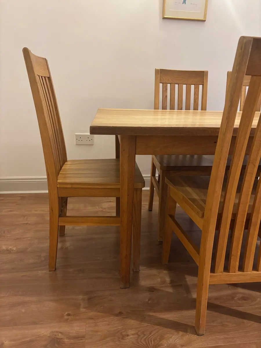 Dining table and six chairs - Image 3