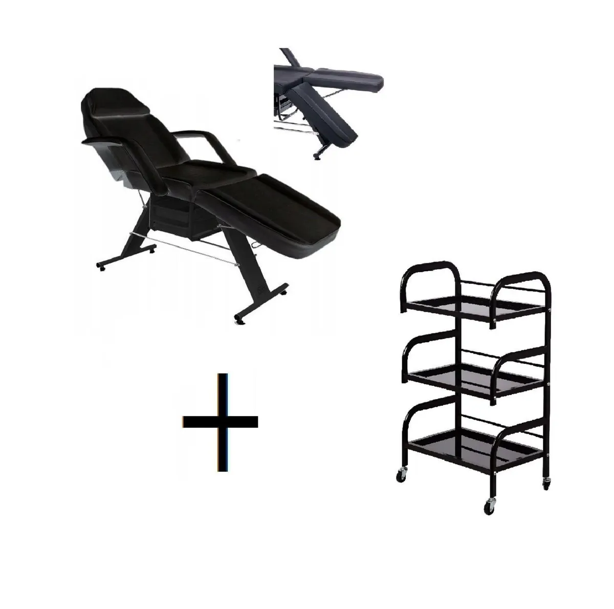 Beauty Bed With Drawers plus trolley/shelf - Image 2