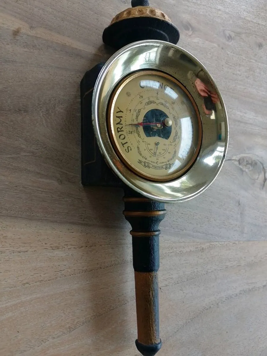 Can post 1970s barometer - Image 4