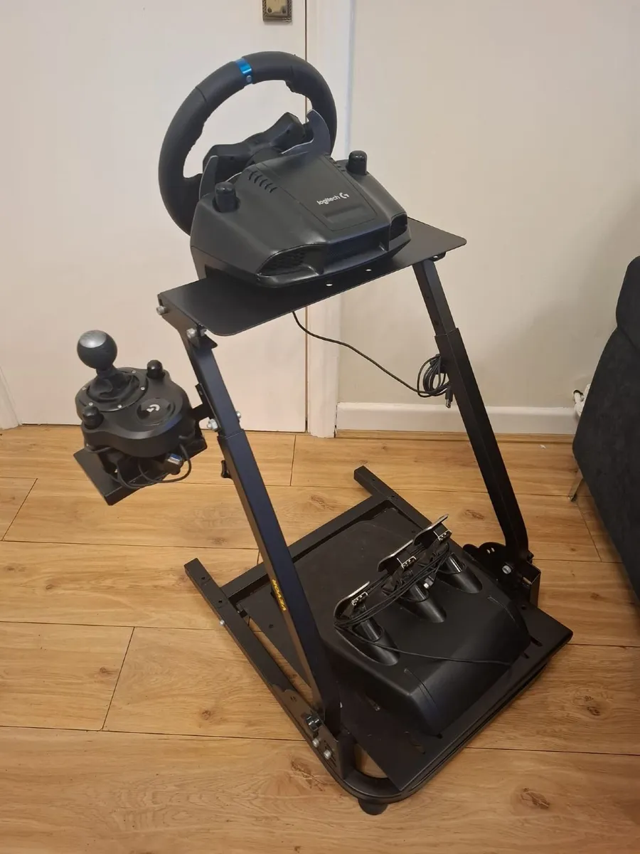 Sim Racing Kit - Wheel & Pedals, Shifter, Stand - Image 2