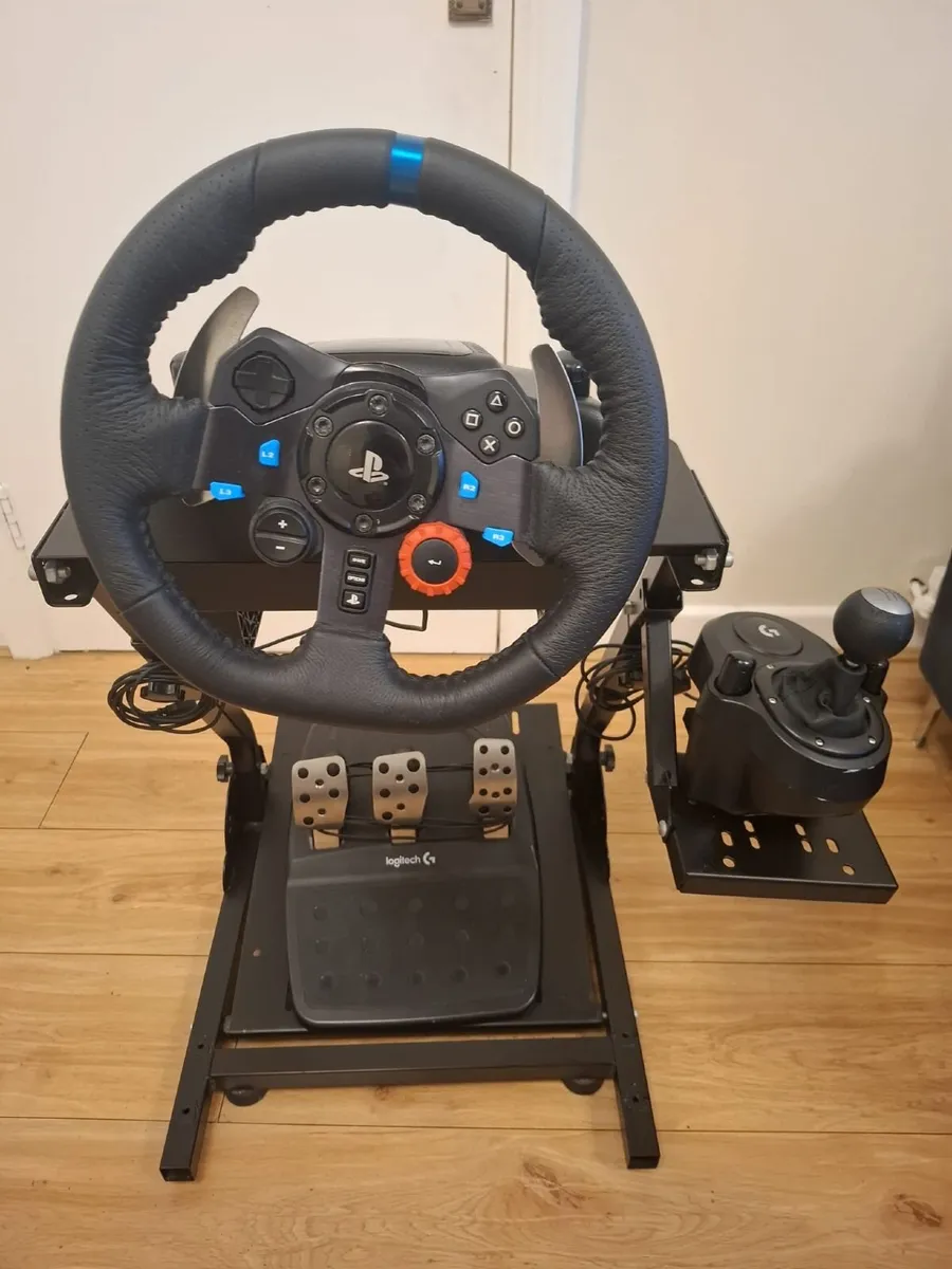 Sim Racing Kit - Wheel & Pedals, Shifter, Stand - Image 1