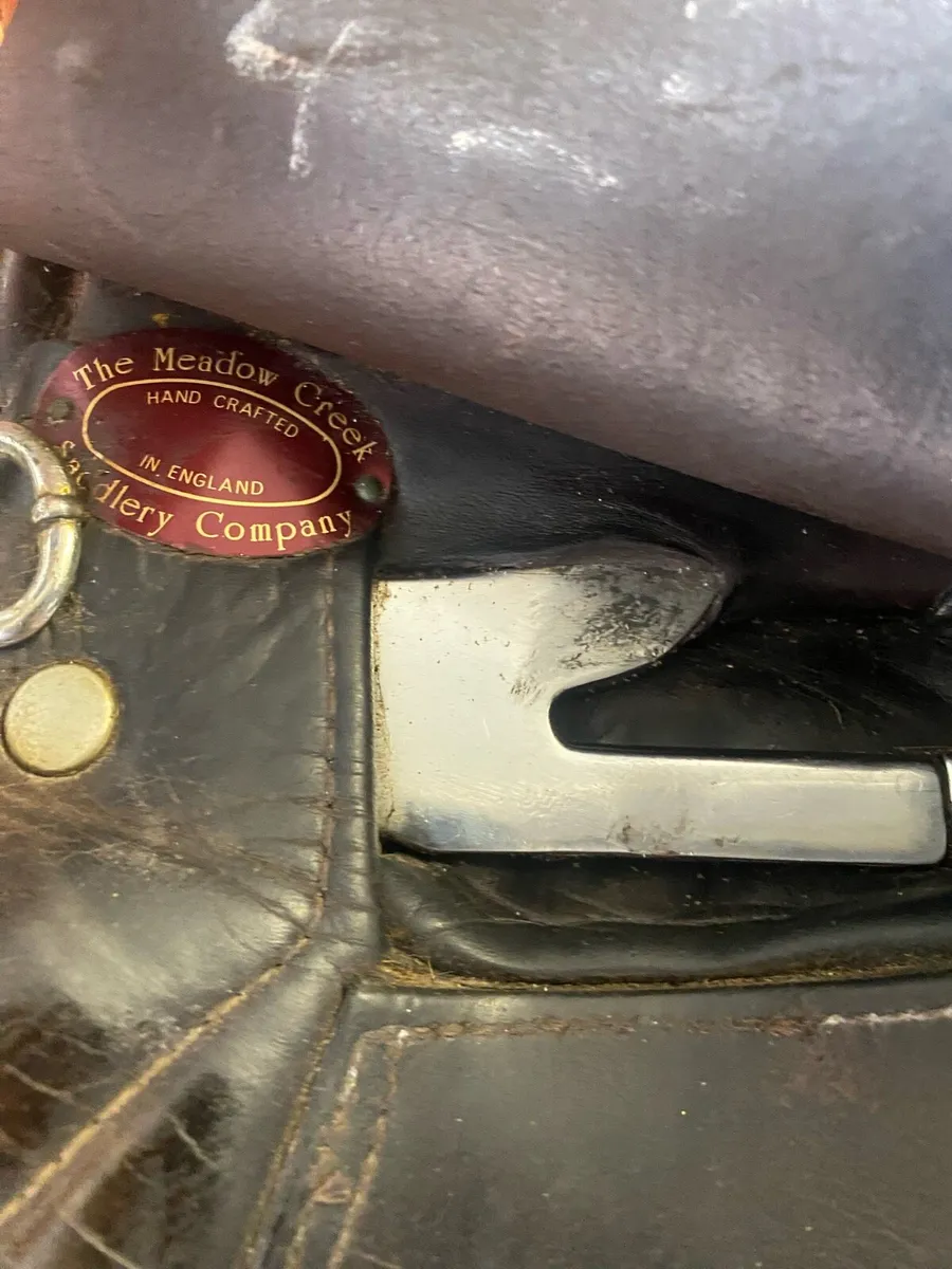18” meadow creek brown Leather saddle - Image 4