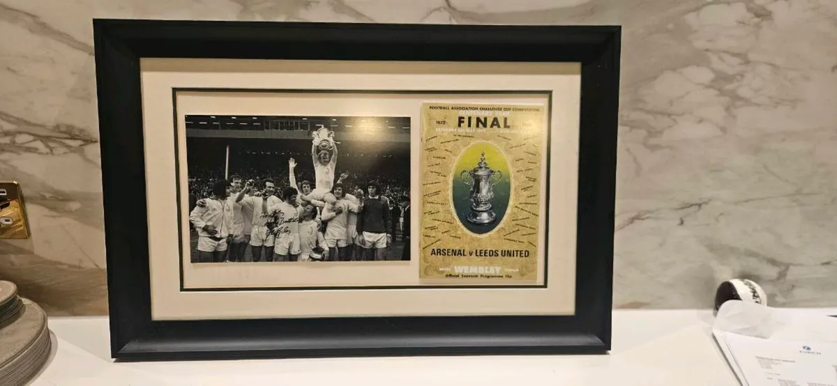 Rare - Leeds United 1972 FA Cup Final Framed - Image 1