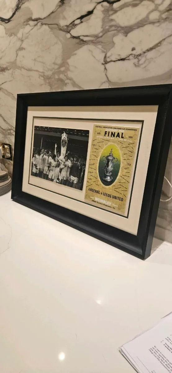 Rare - Leeds United 1972 FA Cup Final Framed - Image 2