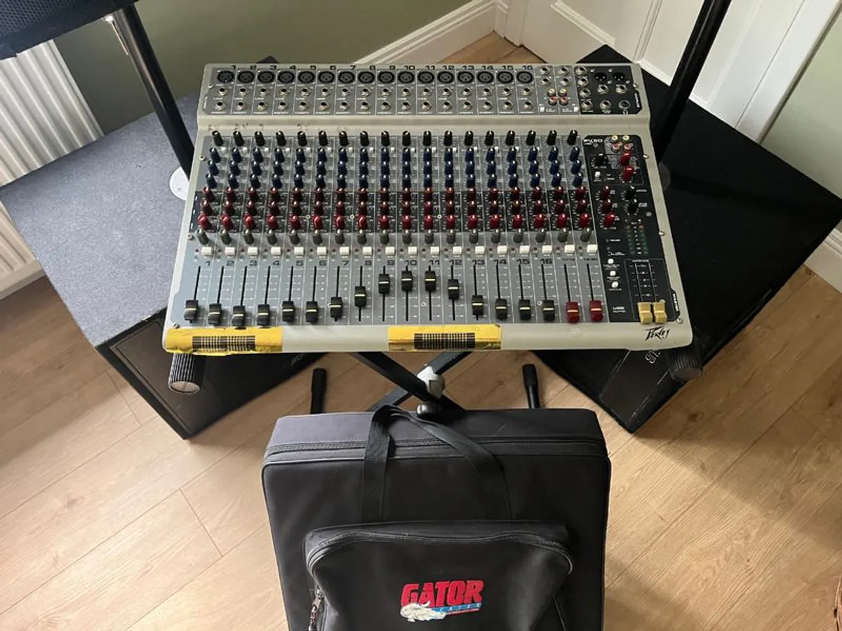 Peavey PA System - Mixing Desk, Amp, Tops and Subs - Image 2