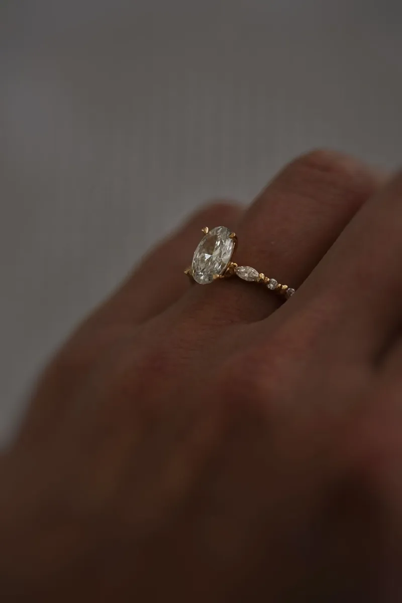 Engagement Ring - 1.5ct Diamond - 18K Yellow Gold - Image 4