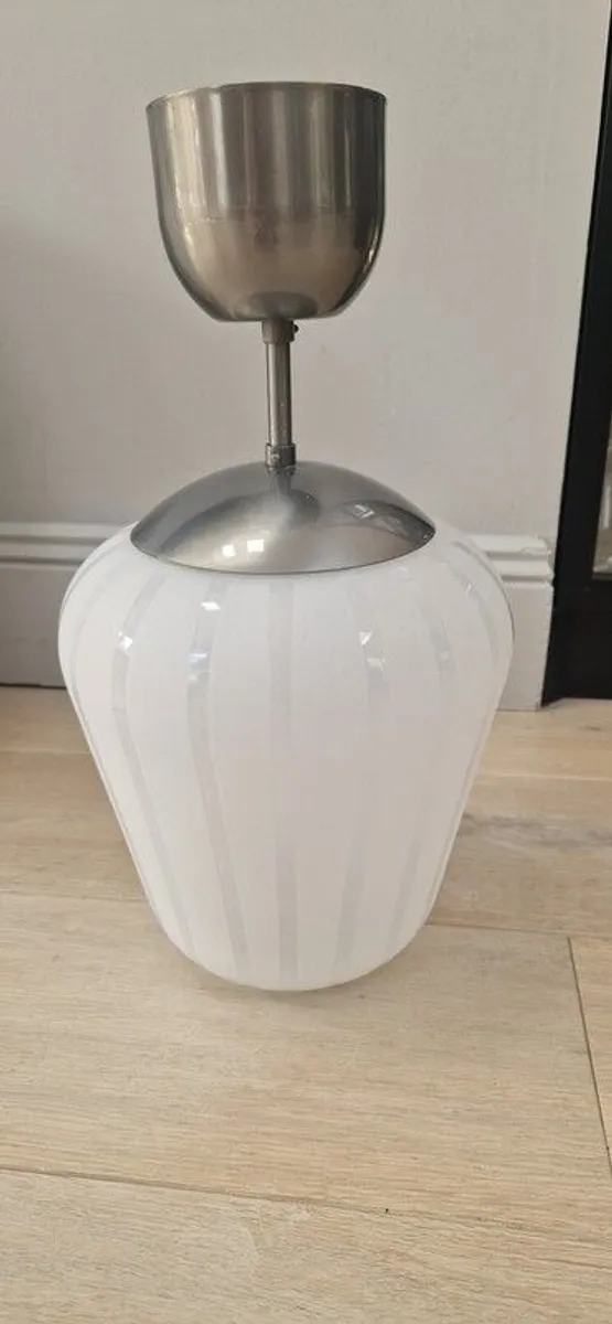 Design-led frosted glass ceiling light - Image 1