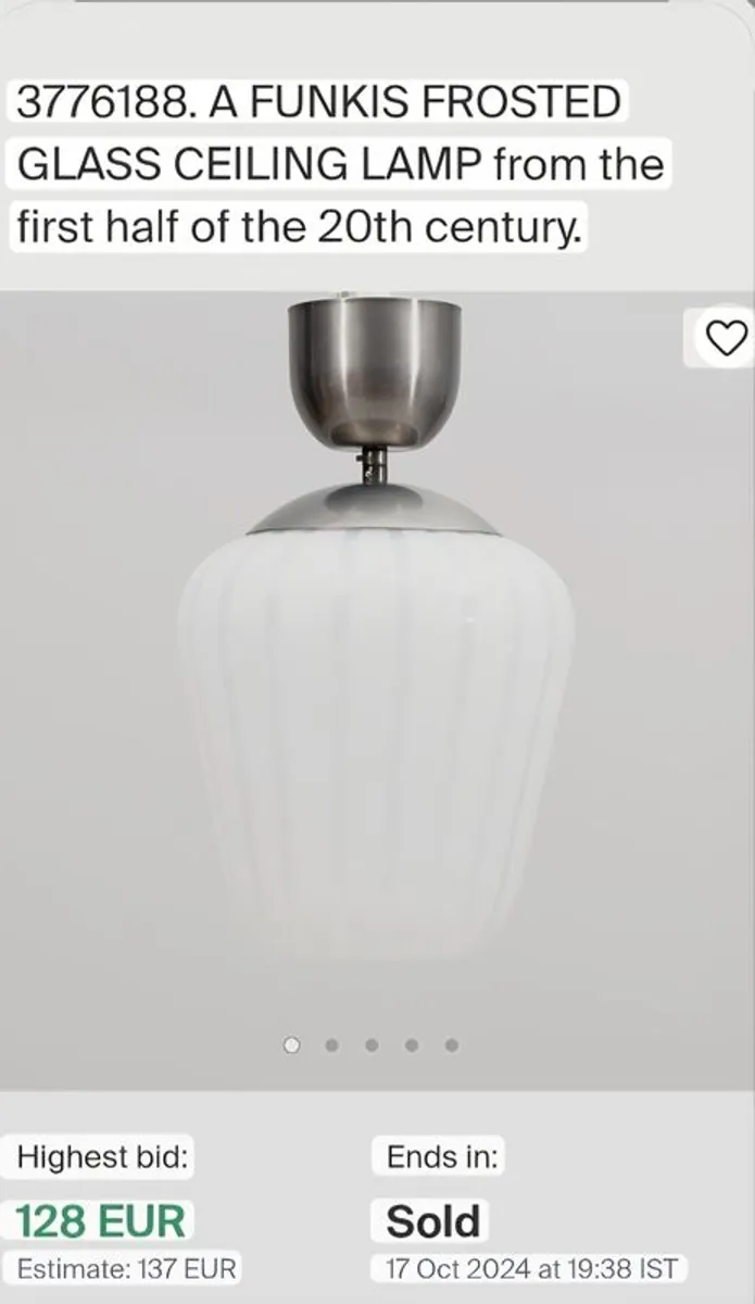 Design-led frosted glass ceiling light - Image 4