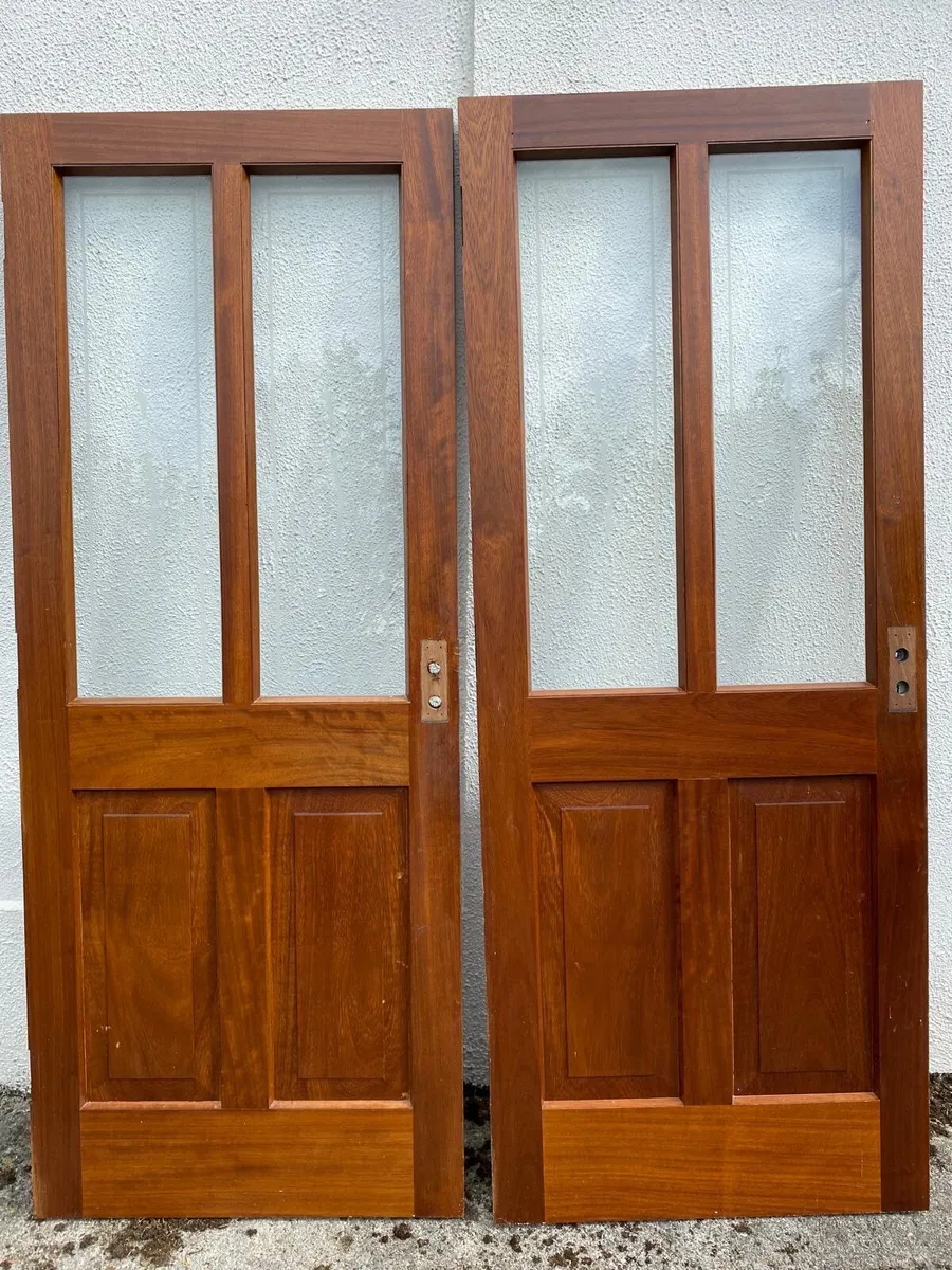 6 solid internal teak doors for sale - Image 2
