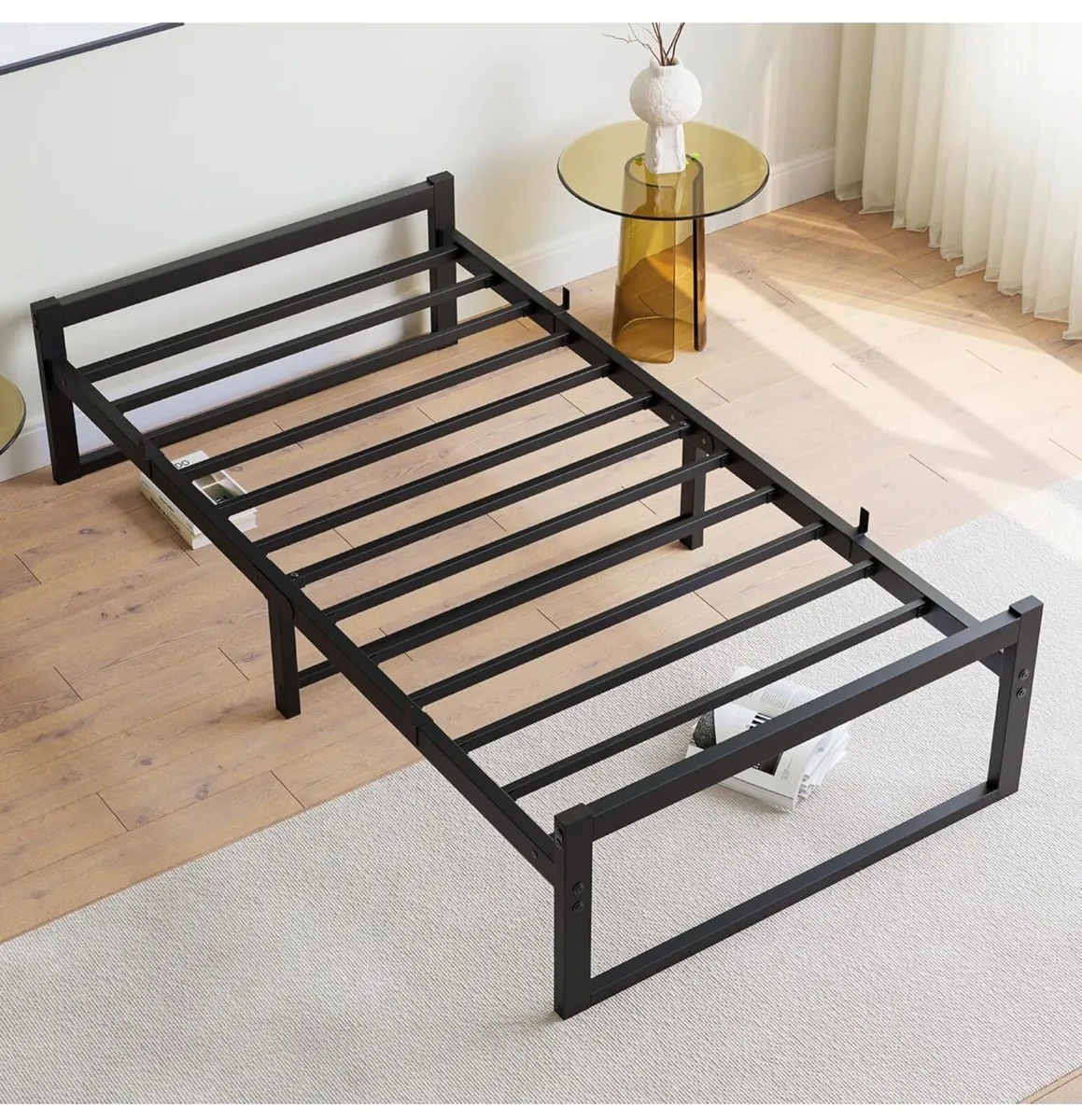 Single Bed Frame,Heavy Duty Metal Platform - Image 2