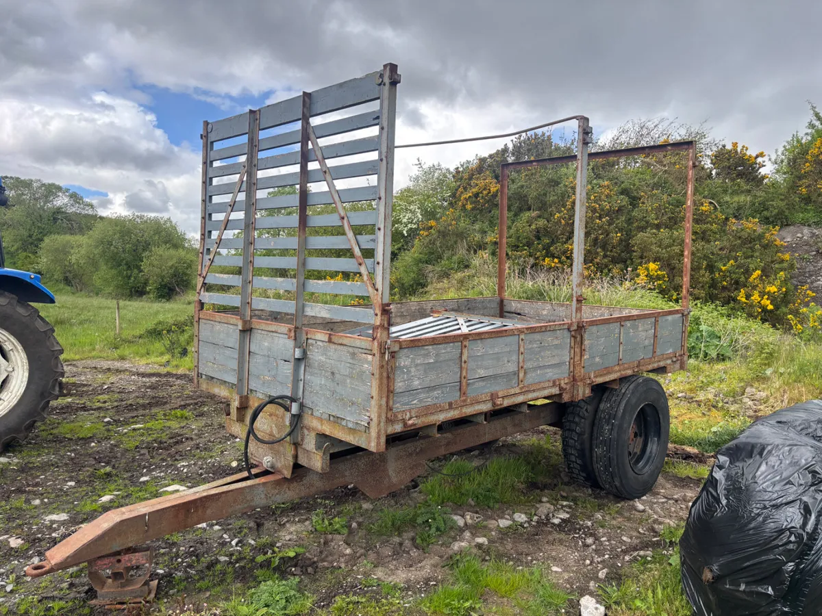 12X7 Tractor Tipping Trailer c/w Cribs - Image 1