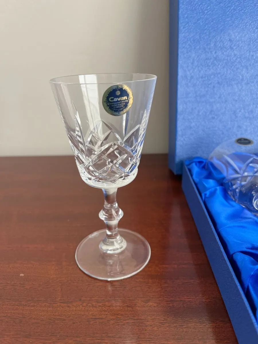 Cavan Crystal wine glasses in presentation box - Image 3