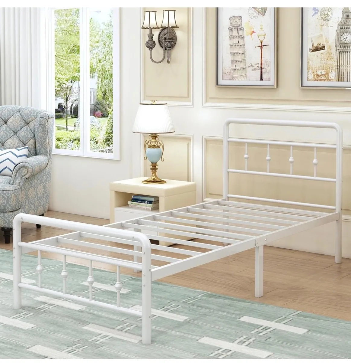 Single Bed Frame 3ft with Headboard and Footboard - Image 2