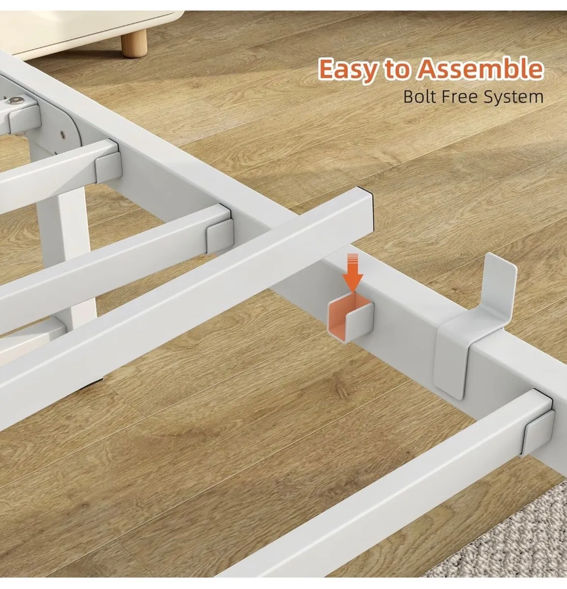 Single Bed Frame with Headboard & LED Lights - Image 3